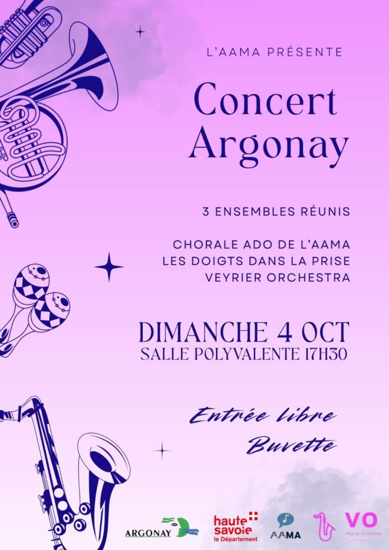Concert le 4 octobre à Argonay